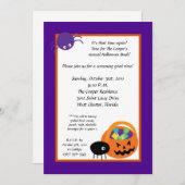 5x7 Spiders Snoep Halloween Bash Party Invitation Kaart (Voorkant / Achterkant)