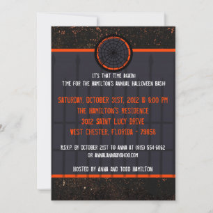 5x7 spookhuis Halloween Party uitnodiging