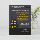 5x7 spookhuis Halloween Party uitnodiging (Staand voorkant)
