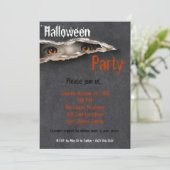 5x7 Spooky Eyes Stare Halloween Costume Invitation Kaart (Staand voorkant)