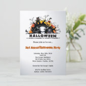 5x7 Spooky House Halloween kostuum uitnodiging (Staand voorkant)