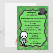 5x7 Spooky Kinder Green Halloween Party Invitation Kaart (Voorkant / Achterkant)