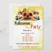 5x7 Spooky Pumpkin Halloween Costume Invitation Kaart (Voorkant)