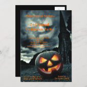 5x7 Spooky Pumpkin Halloween Costume Invitation Kaart (Voorkant / Achterkant)