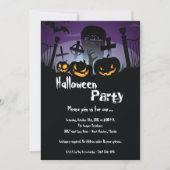 5x7 Spooky Pumpkin Halloween Costume Invitation Kaart (Voorkant)