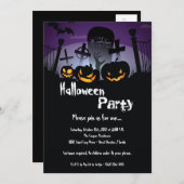 5x7 Spooky Pumpkin Halloween Costume Invitation Kaart (Voorkant / Achterkant)