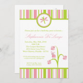 5x7 Spring Bugs Insects Birthday Party Invitation Kaart (Voorkant / Achterkant)