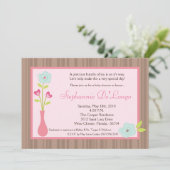 5x7 Spring Flower Vase Baby shower Uitnodiging (Staand voorkant)