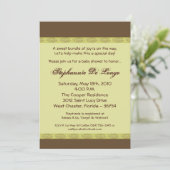 5x7 Spring Green Leaf Zen Baby shower Invitation Kaart (Staand voorkant)