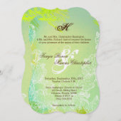 5x7 Spring Hibiscus Flower Weduwen Uitnodiging (Voorkant / Achterkant)