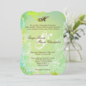 5x7 Spring Hibiscus Flower Weduwen Uitnodiging (Staand voorkant)