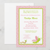 5x7 Spring Insect Worm Verjaardag Uitnodiging (Voorkant / Achterkant)