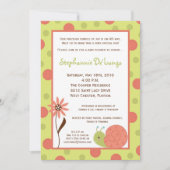 5x7 Spring Slak Bug Flower Baby shower Invitation Kaart (Voorkant)