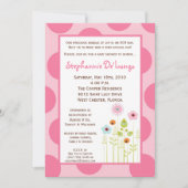 5x7 Spring Time Flower Baby shower Invitation Kaart (Voorkant)