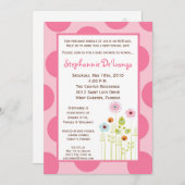 5x7 Spring Time Flower Baby shower Invitation Kaart (Voorkant / Achterkant)