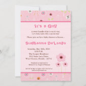 5x7 Spring Time Flowers Baby shower Invitation Kaart (Voorkant)