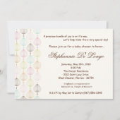 5x7 Spring Time Flowers Baby shower Invitation Kaart (Voorkant)