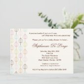 5x7 Spring Time Flowers Baby shower Invitation Kaart (Staand voorkant)