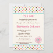 5x7 Spring Time Flowers Baby shower Invitation Kaart (Voorkant)