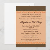 5x7 SpringFlower Oranje Zen Baby shower Uitnodigin Kaart (Voorkant / Achterkant)