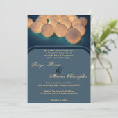 5x7 String Lights Night Lantern Wedding Invitation Kaart (Staand voorkant)