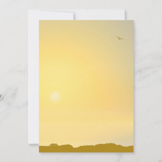 5x7 Sunset Powerlines voor het uitnodigen van brui Kaart (Achterkant)