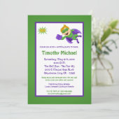 5x7 Super Hero Kind Boy Birthday Party Invitation Kaart (Staand voorkant)