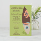 5x7 Surfer Baby Boards Baby shower Uitnodiging (Staand voorkant)