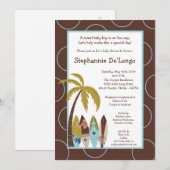 5x7 Surfer Baby Boards Baby shower Uitnodiging (Voorkant / Achterkant)