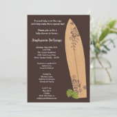 5x7 Surfer Baby Boards Baby shower Uitnodiging (Staand voorkant)