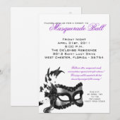 5x7 Sweet 16 Masquerade Ball Birthday Uitnodiging (Voorkant / Achterkant)