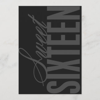5x7 Sweet Sixteen Birthday Party nodigt uit Kaart