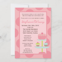 5x7 Sweet Treats Cup Cake Baby shower Uitnodiging