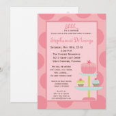 5x7 Sweet Treats Cup Cake Verjaardag Deel Uitnodig Kaart (Voorkant / Achterkant)