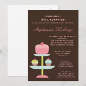 5x7 Sweet Treats Cup Cake Verjaardag Uitnodiging (Voorkant / Achterkant)