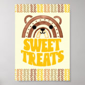 5x7 Sweets Boho Woodland Beer Verjaardags Desserts Poster (Voorkant)
