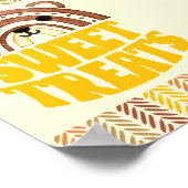 5x7 Sweets Boho Woodland Beer Verjaardags Desserts Poster (Hoek)