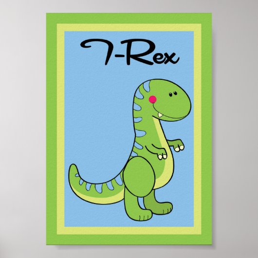 5x7 T-Rex Dinosaurussen - Wandkunst Poster (Voorkant)