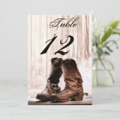 5x7 tabelnummer Cardboots country rustige western Kaart (Staand voorkant)
