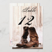 5x7 tabelnummer Cardboots country rustige western Kaart (Voorkant / Achterkant)
