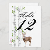 5x7 tabelnummer kaart Deer Doe Buck Hunti (Voorkant / Achterkant)