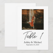 5x7 tabelnummer met foto kaart (Voorkant / Achterkant)