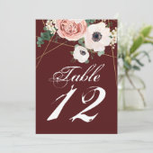 5x7 Tabelnummerkaart Geometrische tuinwijn Kaart (Staand voorkant)