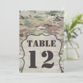 5x7 Tabelnummerkaart Leger OCP Camo Uniform Camofl Kaart (Staand voorkant)