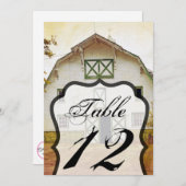 5x7 Tafel Nummerkaart Sunset Schuur Landelijk Rust Kaart (Voorkant / Achterkant)