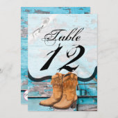 5x7 Tafelnummer Kaart Blauw Hout Schuur Deurlaarze (Voorkant / Achterkant)