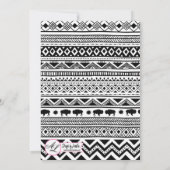 5x7 Tafelnummer Kaart Boho Buffalo Tribal Pattern (Achterkant)