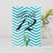 5x7 Tafelnummer Kaart Boho Cacti Cactus Succulent (Staand voorkant)