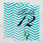 5x7 Tafelnummer Kaart Boho Cacti Cactus Succulent (Voorkant / Achterkant)