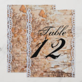 5x7 Tafelnummer Kaart land schuur hout kant trim (Voorkant / Achterkant)